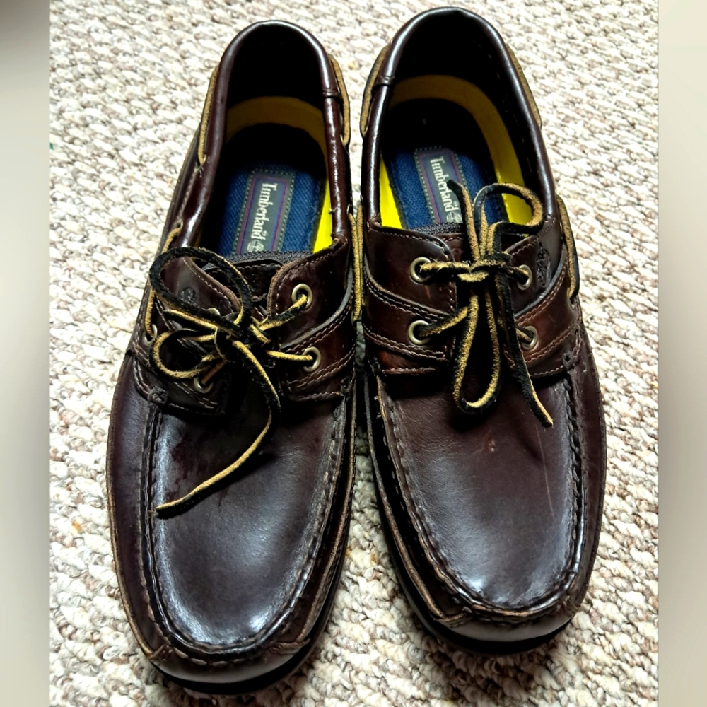 Timberland Echo Bay Leather Boat Shoes Size 9.5M 100% Genuine Leather Classic